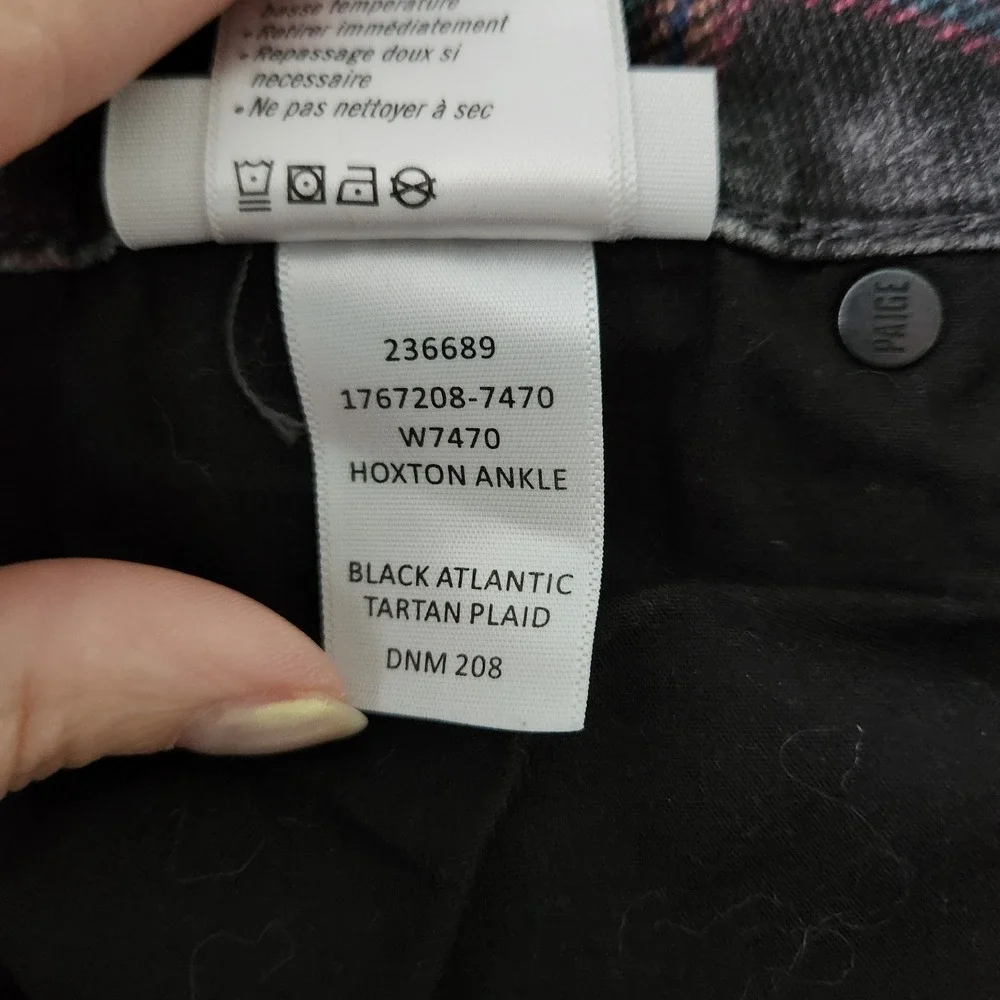 Y2k Paige Pants‎ Womens Size 27 Hoxton Skinny Plaid Ankle